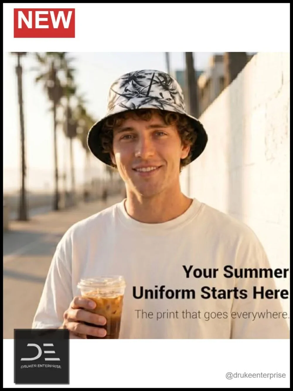 Printed Packable Bucket Hat for Women Men Summer Sun Hat Beach Vacation